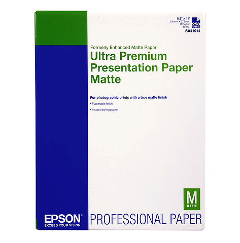 Epson, Ultra Premium Presentation Paper Matte 8.5x11in. - 250 sheets
